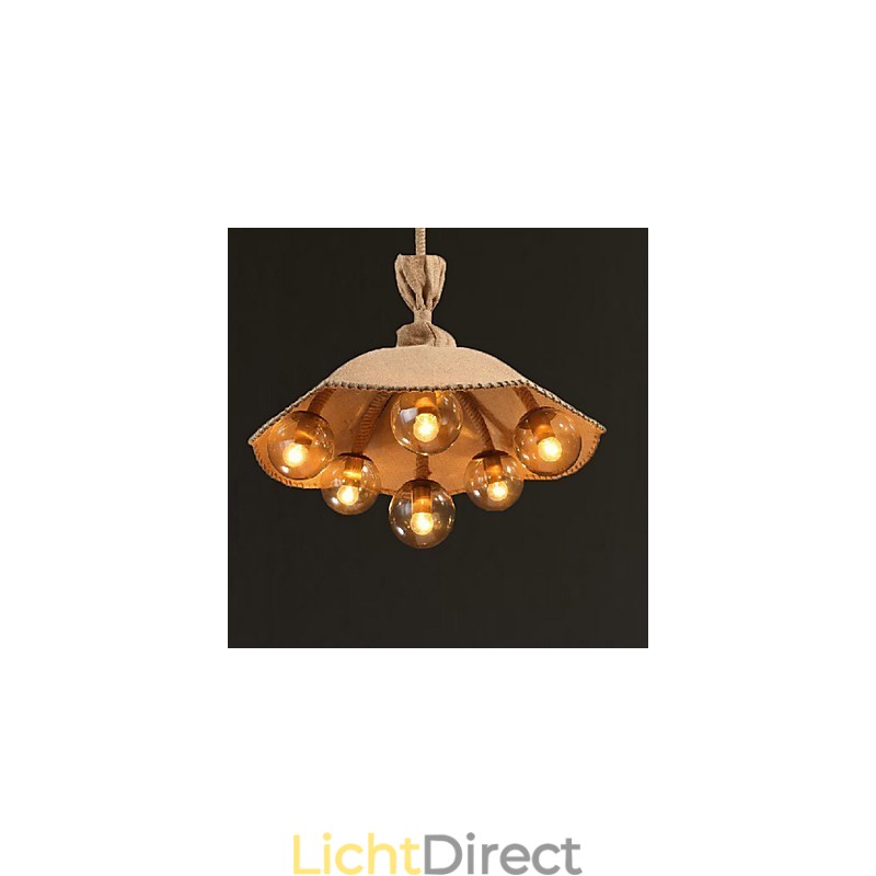 Landelijke Schilderij Metalen Kroonluchter Hanglamp Slaapkamer
