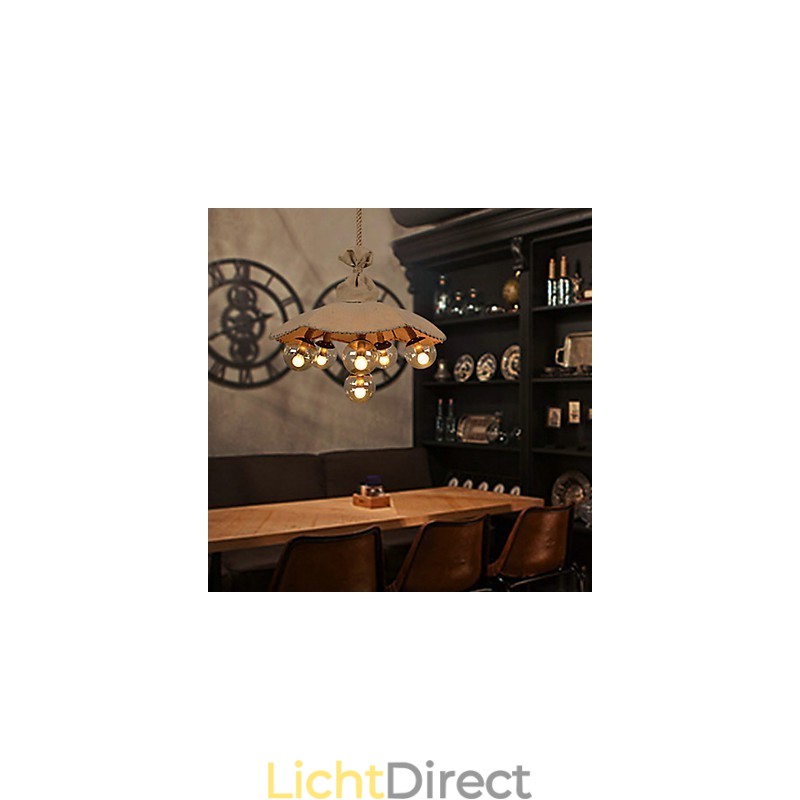 Landelijke Schilderij Metalen Kroonluchter Hanglamp Slaapkamer
