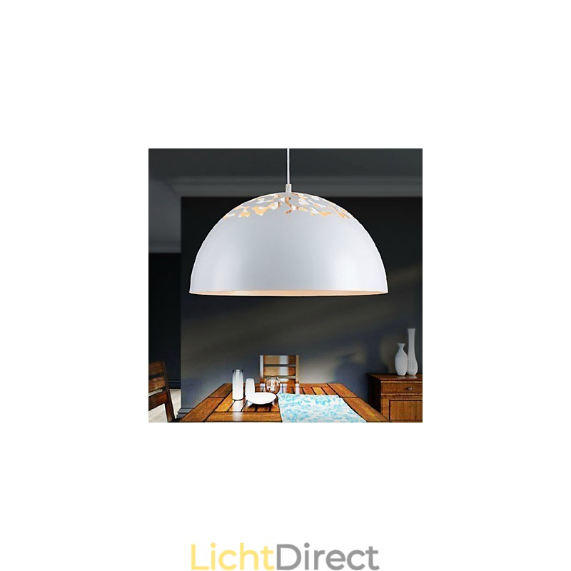 Vintage Stijl Minimalistische 1 Lichts Hanglamp met Gesneden Kap Hanglamp