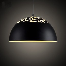 Vintage Stijl Minimalistische 1 Lichts Hanglamp met Gesneden Kap Hanglamp