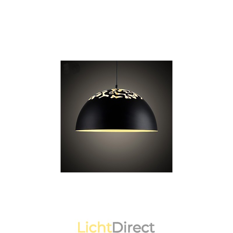 Vintage Stijl Minimalistische 1 Lichts Hanglamp met Gesneden Kap Hanglamp