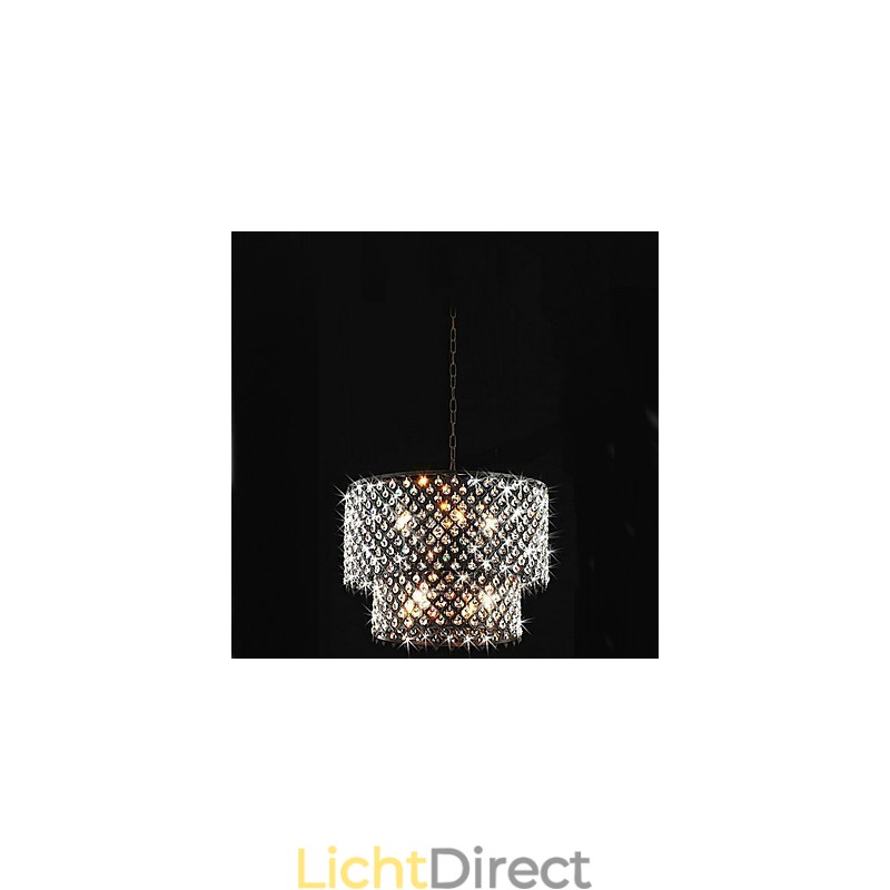 Moderne eigentijdse Drum Crystal schilderij hanglamp