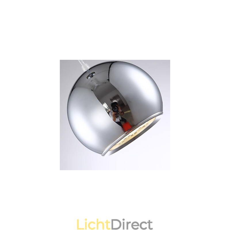 Moderne, eigentijdse Globe-gegalvaniseerde metalen hanglamp