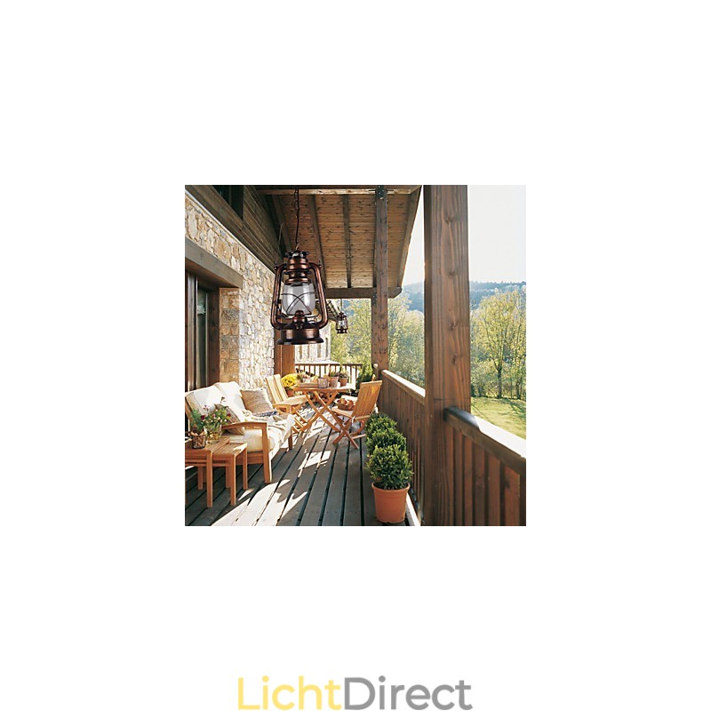 Country Lantern Mini Stijl Bronzen Hanglamp