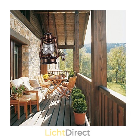 Country Lantern Mini Stijl Bronzen Hanglamp