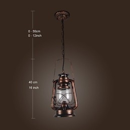 Country Lantern Mini Stijl Bronzen Hanglamp
