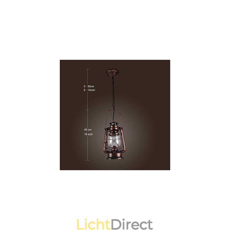 Country Lantern Mini Stijl Bronzen Hanglamp