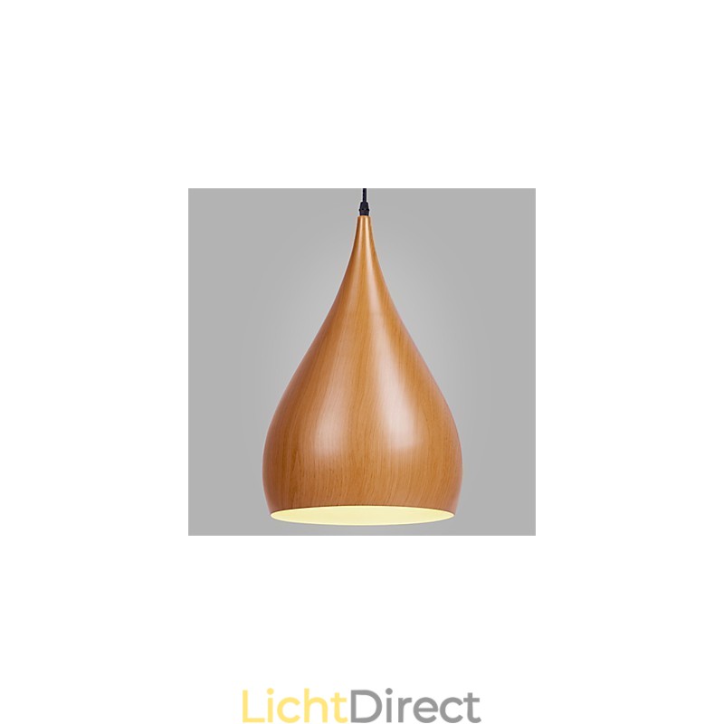 Retro hanglamp houtnerf metaal café hanglampen