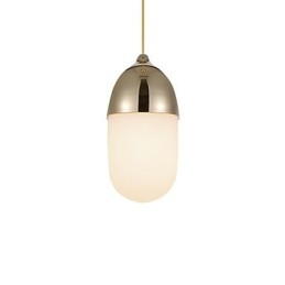 Mini Acorn Hanglamp 1 Licht Moderne Eenvoud Gouden Chroom Houten Kleur Afwerking Koolstofstaal & Glas Hanglamp
