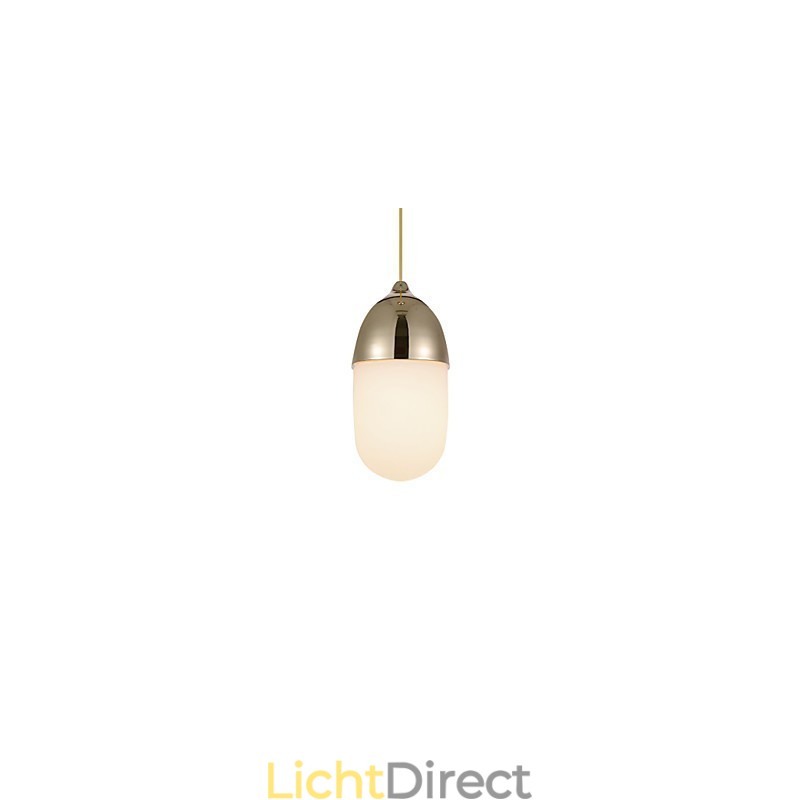 Mini Acorn Hanglamp 1 Licht Moderne Eenvoud Gouden Chroom Houten Kleur Afwerking Koolstofstaal & Glas Hanglamp