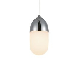 Mini Acorn Hanglamp 1 Licht Moderne Eenvoud Gouden Chroom Houten Kleur Afwerking Koolstofstaal & Glas Hanglamp