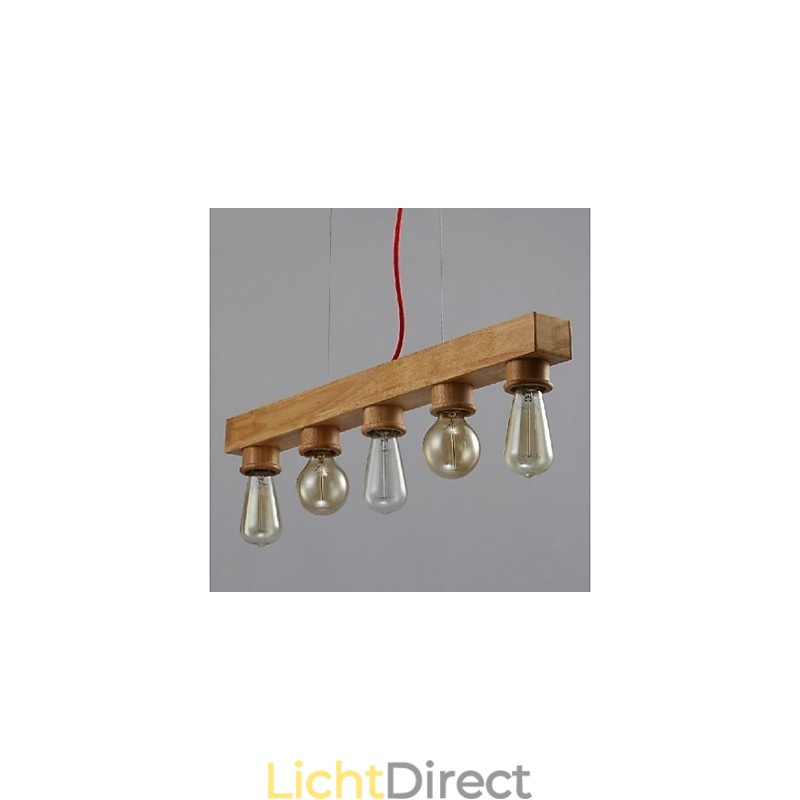 Moderne eigentijdse traditionele klassieke mini-stijl schilderij houten bamboe hanglamp