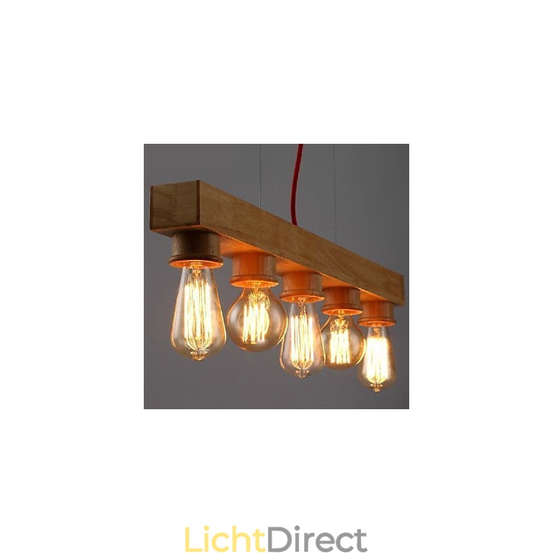 Moderne eigentijdse traditionele klassieke mini-stijl schilderij houten bamboe hanglamp