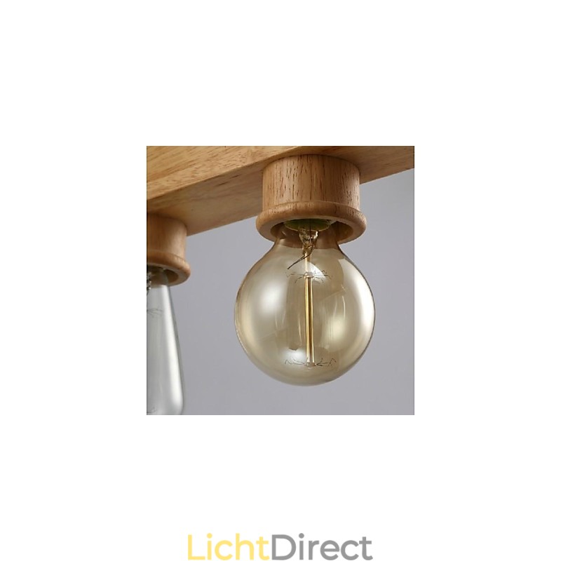Moderne eigentijdse traditionele klassieke mini-stijl schilderij houten bamboe hanglamp