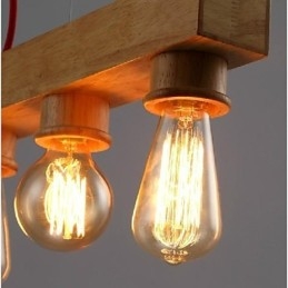 Moderne eigentijdse traditionele klassieke mini-stijl schilderij houten bamboe hanglamp