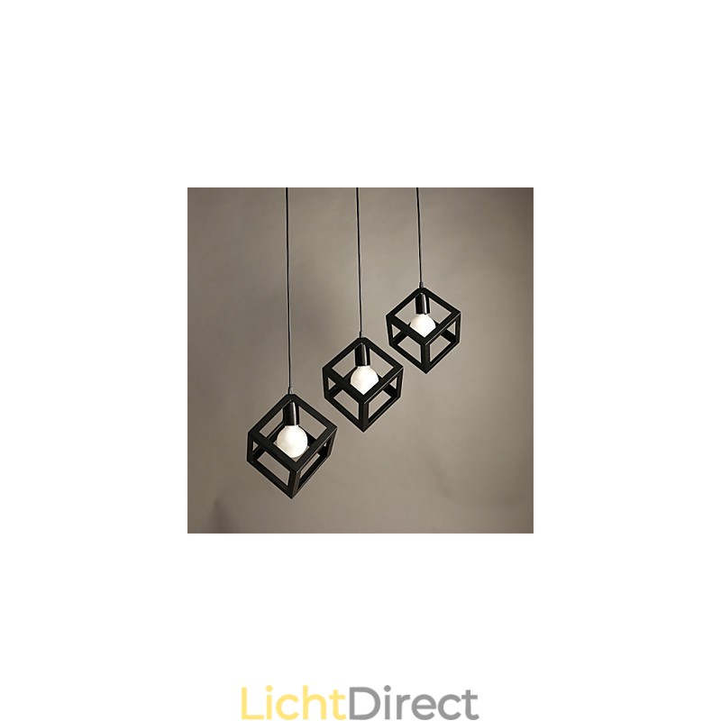 Creatieve eigentijdse en gecontracteerde smeedijzeren kroonluchter met enkele koplampen