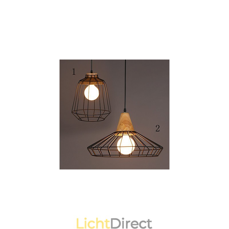 Nordic creatieve smeedijzeren kroonluchter café retro net hanglamp