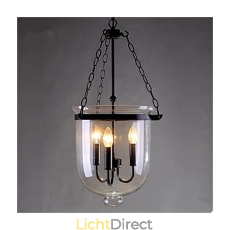 Ronde landelijke glazen hanglamp Ronde landelijke glazen hanglamp