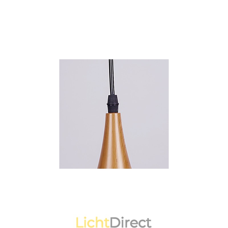 Retro hanglamp houtnerf metaal café hanglampen