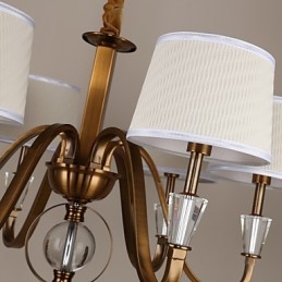 Rustieke Lodge Vintage Kristal Mini Stijl Gegalvaniseerde Metalen Kroonluchter