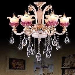 Moderne eenvoudige Europese stijl Chinese paarse jade kristal hanger