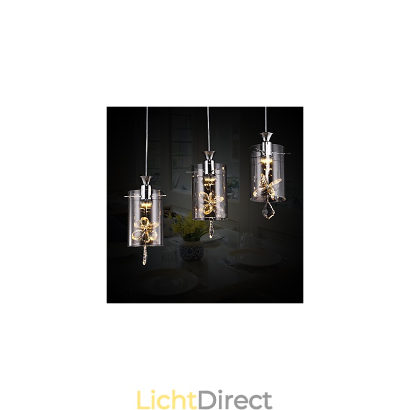Moderne eigentijdse kristal andere glazen hanglamp