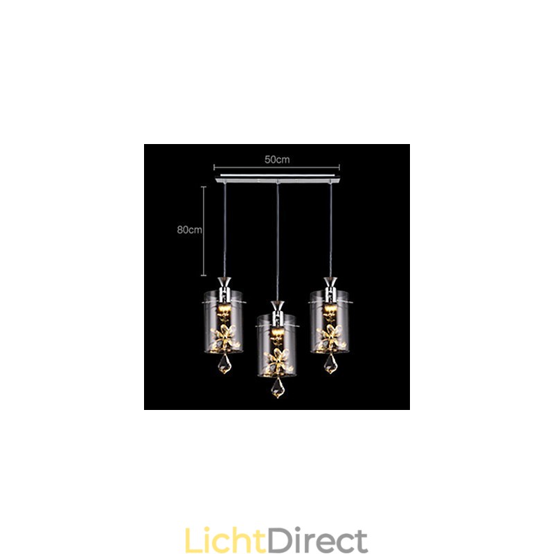 Moderne eigentijdse kristal andere glazen hanglamp