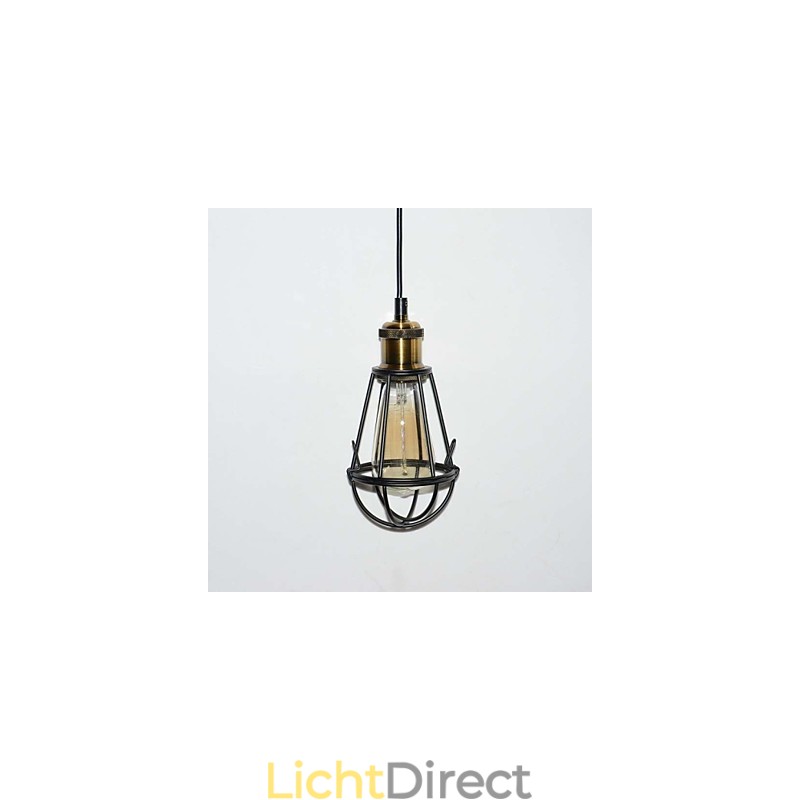 LOFT Lamp Vintage Hanglamp Edison Lamp Zwart IJzeren Metalen Kooi Lampenkap Warehouse Stijl Verlichtingsarmatuur