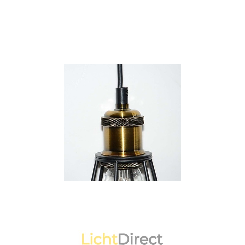 LOFT Lamp Vintage Hanglamp Edison Lamp Zwart IJzeren Metalen Kooi Lampenkap Warehouse Stijl Verlichtingsarmatuur
