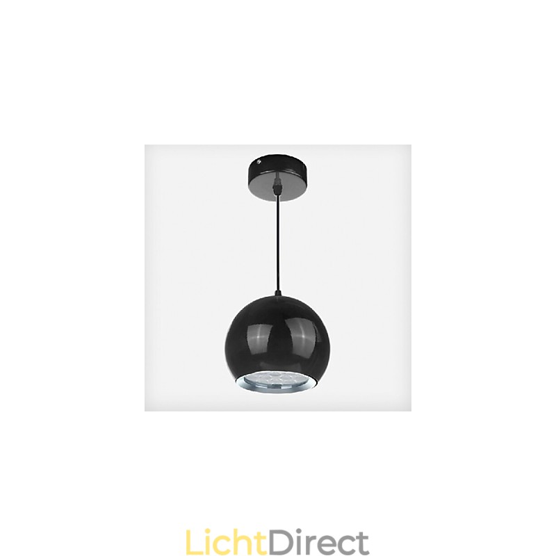 Moderne, eigentijdse metalen hanglamp met wereldbolschildering