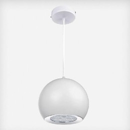 Moderne, eigentijdse metalen hanglamp met wereldbolschildering