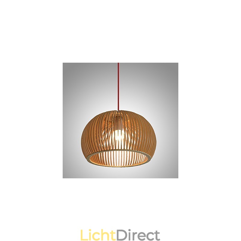 Ontwerp Stijl Circulair Kenmerk L Hanglamp 1 Licht Houten