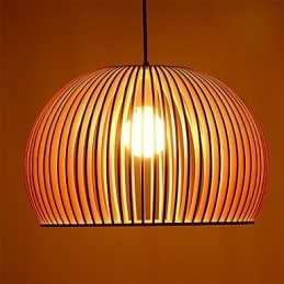 Ontwerp Stijl Circulair Kenmerk L Hanglamp 1 Licht Houten