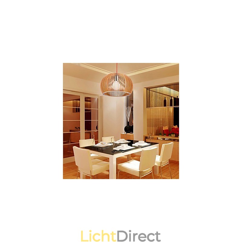Ontwerp Stijl Circulair Kenmerk L Hanglamp 1 Licht Houten