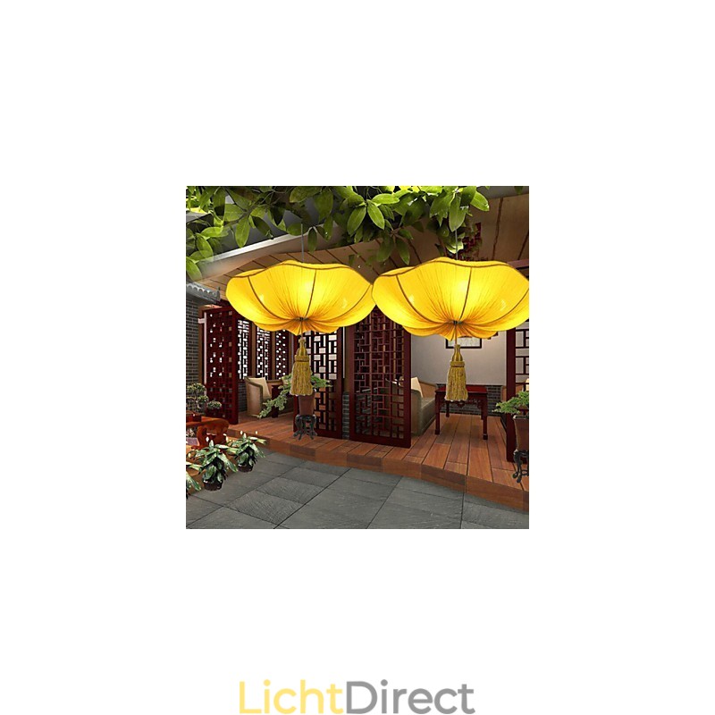 Doekkunst Romantische Imitatie Van Klassieke Hanglamp Zuidoost-Azië Lotus Lantaarn Lamp Licht