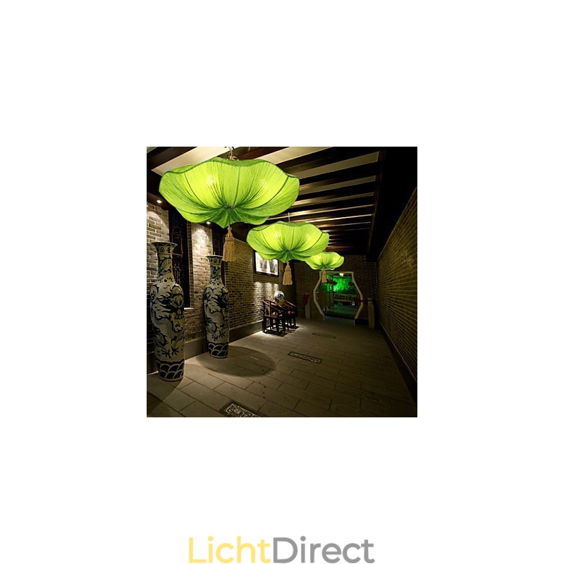Doekkunst Romantische Imitatie Van Klassieke Hanglamp Zuidoost-Azië Lotus Lantaarn Lamp Licht