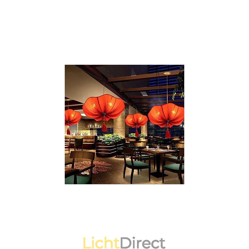 Doekkunst Romantische Imitatie Van Klassieke Hanglamp Zuidoost-Azië Lotus Lantaarn Lamp Licht