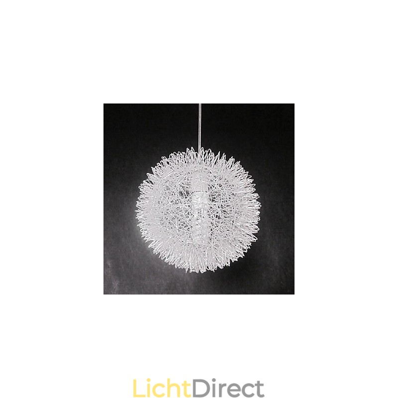 Moderne, eigentijdse metalen hanglamp met bolvorm