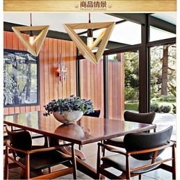Moderne houten hanglamp Eenvoudige hanglampen Café hanglamp