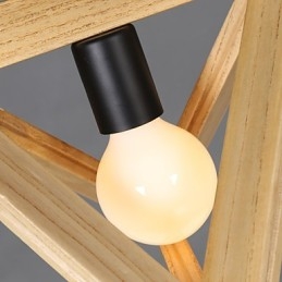 Moderne houten hanglamp Eenvoudige hanglampen Café hanglamp