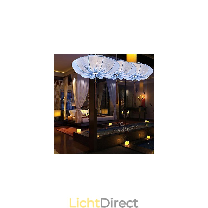 Creatieve ronde grote rode lantaarn lotusblad bruiloft festival doek kunst kroonluchter lamp licht