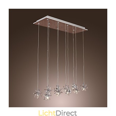 Moderne, eigentijdse hanglamp van kristalchroommetaal Moderne, eigentijdse hanglamp van kristalchroommetaal