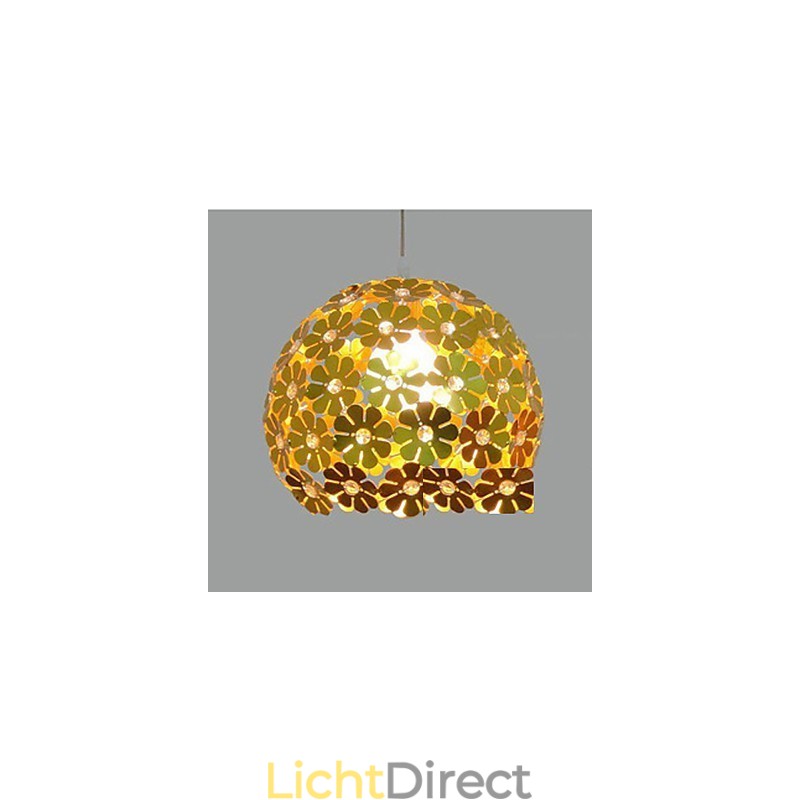 Moderne kleur pruimenbloem bal enkele kop kristal hanglamp