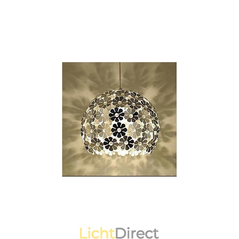 Moderne kleur pruimenbloem bal enkele kop kristal hanglamp
