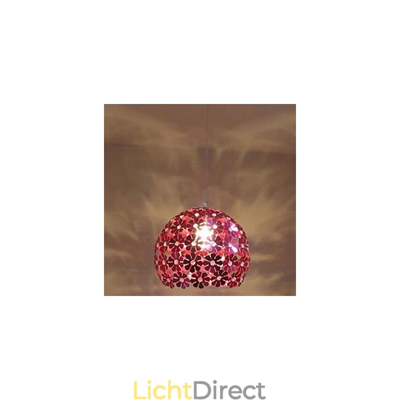 Moderne kleur pruimenbloem bal enkele kop kristal hanglamp