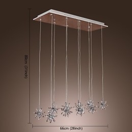 Moderne, eigentijdse hanglamp van kristalchroommetaal