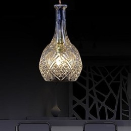 Moderne, eigentijdse kristallen metalen hanglamp