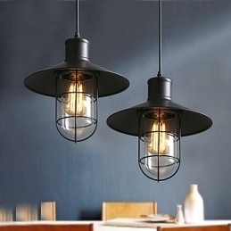 Kroonluchterlamp met enkele kop in de vorm van een vogelkooi