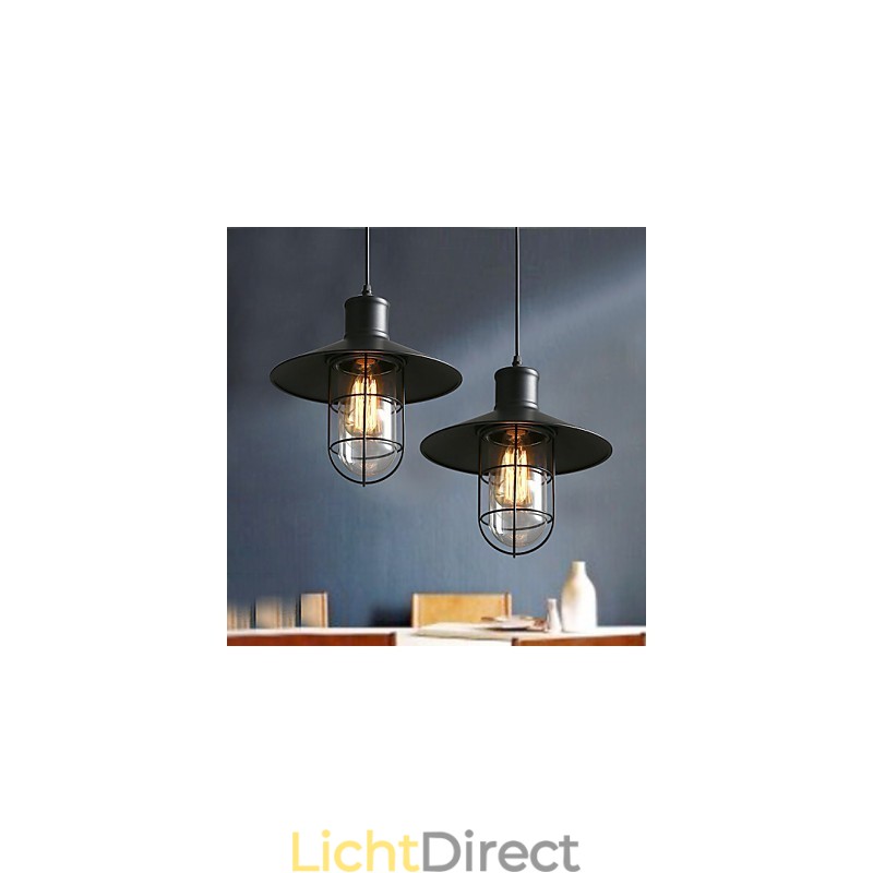 Kroonluchterlamp met enkele kop in de vorm van een vogelkooi