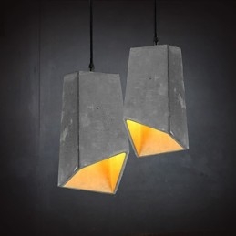 Hedendaagse en gecontracteerde retro cementen hanglamp